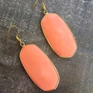 Orange Howlite Earrings